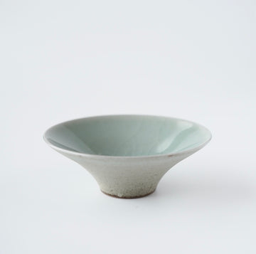 【鍋島虎仙窯】青瓷 貫入花器 FEW