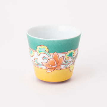 【鍋島虎仙窯】色鍋島蕎麦猪口 KARAKUSA