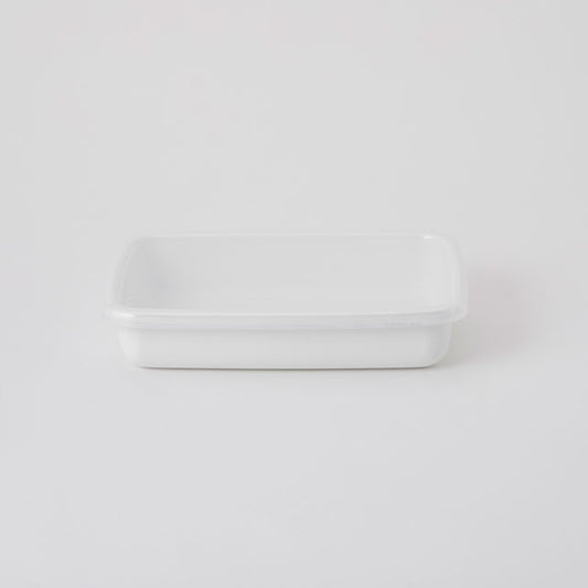 【野田琺瑯】White Series レクタングル浅型 S シール蓋付 ホワイト