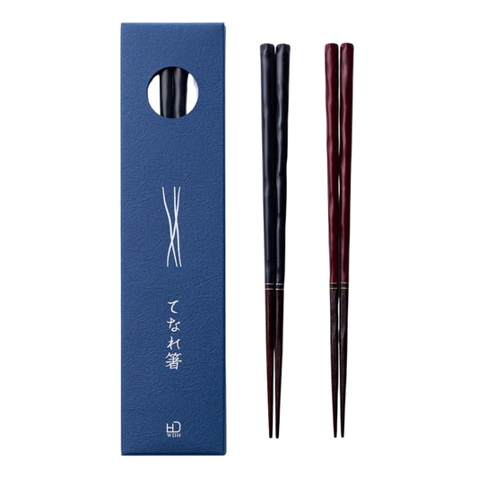 【WDH】てなれ箸 23cm 黒 朱