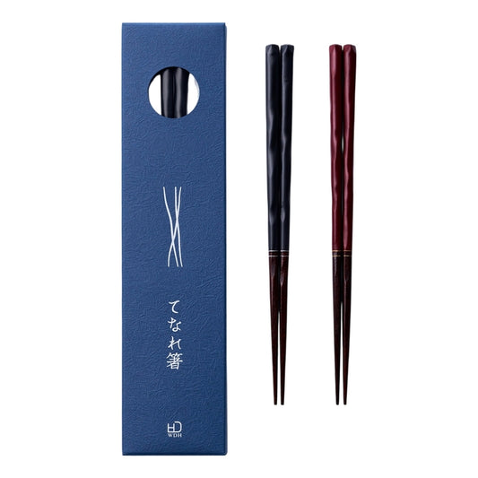 【WDH】てなれ箸 21cm 黒 朱