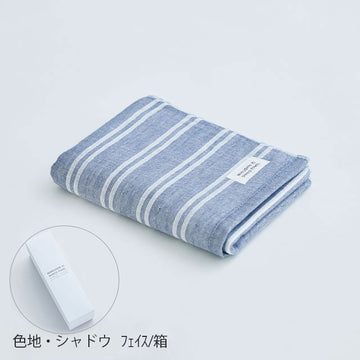【MARUSHIN by SHINTO TOWEL】シマ　フェイスタオル　色地　箱入り