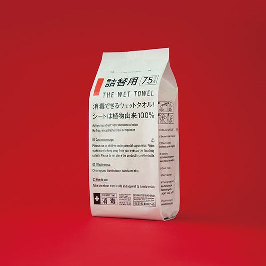 【THE】「消毒ができる」THE WET TOWEL 詰め替え用 75枚入り