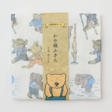 【中川政七商店】くまの子ウーフ　かや織ふきん
