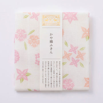【中川政七商店】かや織ふきん　春の花紋様