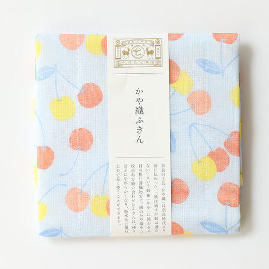 【中川政七商店】かや織ふきん　さくらんぼ