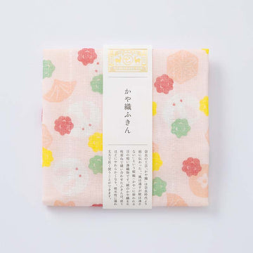 【中川政七商店】かや織ふきん　うさぎと吹き寄せ