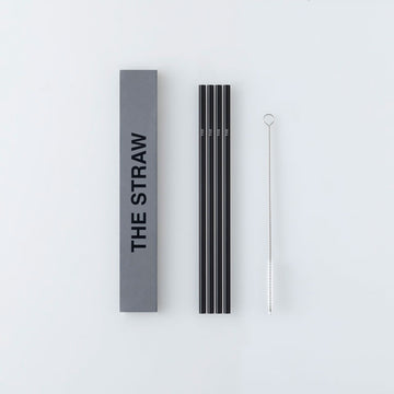 【THE】 STRAW BLACK 4本＋掃除用ブラシセット