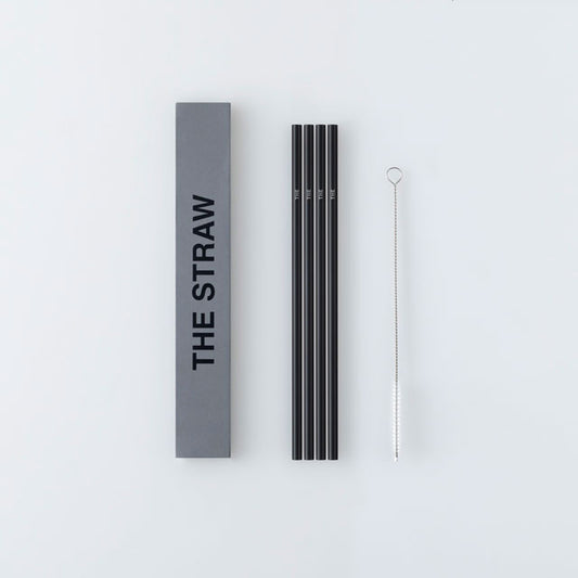 【THE】 STRAW BLACK 4本＋掃除用ブラシセット