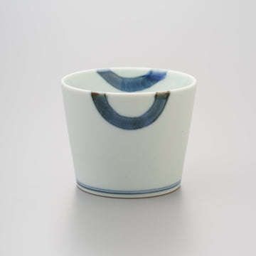 【渓山窯】染付輪紋そば猪口