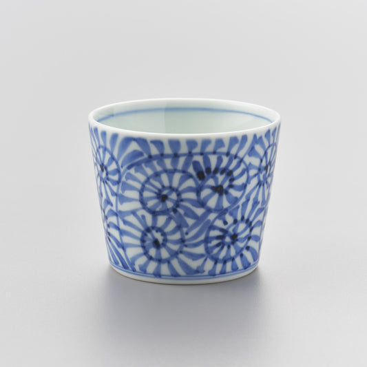 【渓山窯】染付蛸唐草（総柄）そば猪口