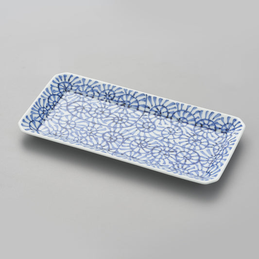 【渓山窯】蛸唐草（総柄）長角皿（中）