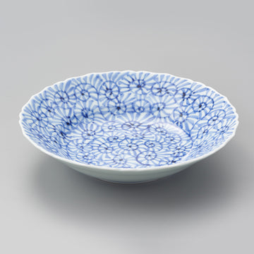 【渓山窯】蛸唐草（総柄）7寸中鉢