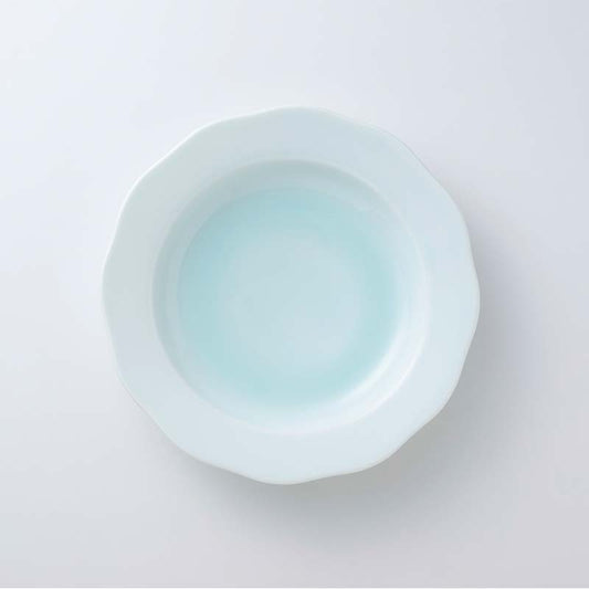 【鍋島虎仙窯】青白磁スープ皿　大