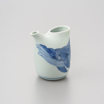 【渓山窯】染付ナガスくじら注器（S）