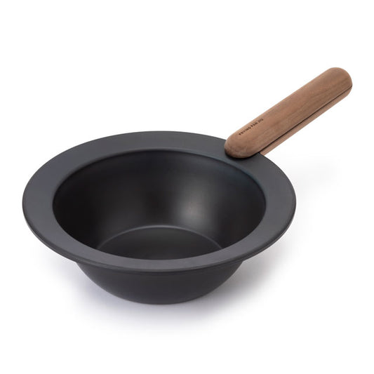 【FUJITA KINZOKU】「IH使用可」 FRYING PAN JIU 深型Mサイズ/ハンドル ウォルナット(クルミ)セット