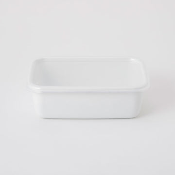 【野田琺瑯】White Series レクタングル深型 M シール蓋付 ホワイト