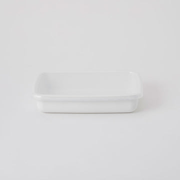 【野田琺瑯】White Series レクタングル浅型 S シール蓋付 ホワイト