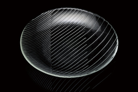 【廣田硝子】大皿　透明　2252N