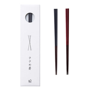 【WDH】ささめ箸 20.5cm 黒 朱