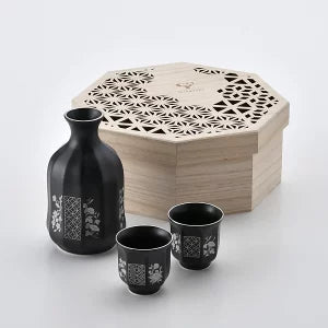 【石丸陶芸】hitoishi 縁 EN 半酒器セット 木箱入り