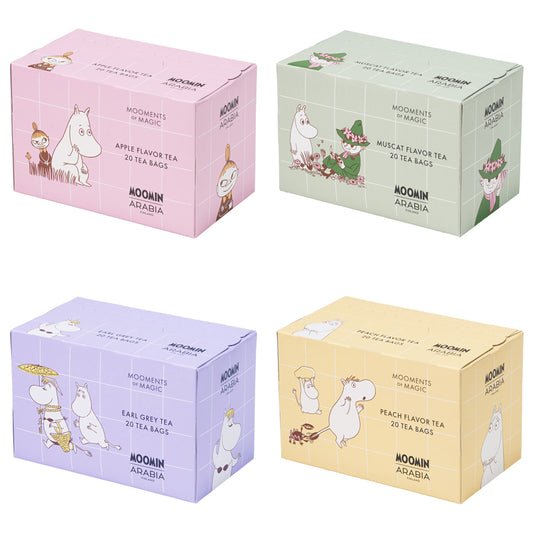 【MOOMIN ARABIA】ムーミン アラビア フレーバーティーバッグ アップル ピーチ マスカット アールグレイ 20枚